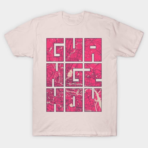 Guangzhou, Guangdong, China City Map Typography - Blossom T-Shirt by deMAP Studio